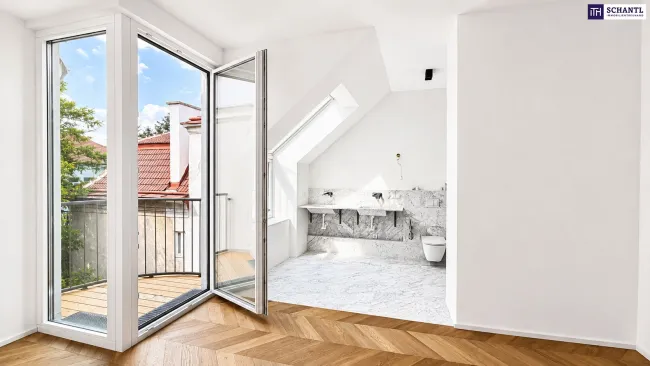 Zimmer 1, Bad 1, Balkon