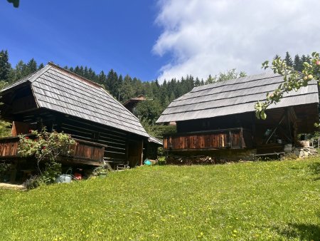 Historischer Kärntner "Troadkasten" mit "Keuschn" in idyllischer Lage