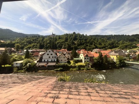 Murauer Stadthaus mit Garten und Blick auf die Mur