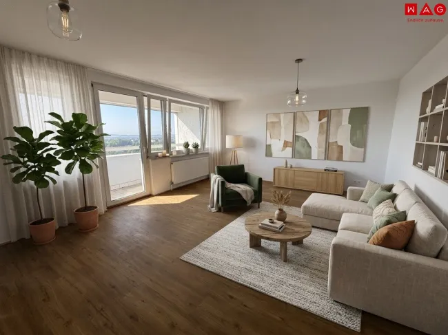 KI generiertes Wohnzimmer