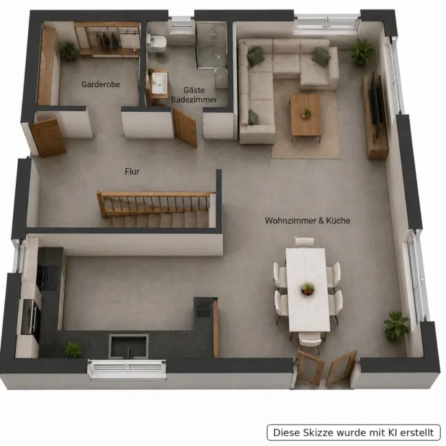 Trofaiach: Modernes Einfamilienhaus mit 4 Zimmer, 2 Bäder und großzügigem Grundstück - Bild