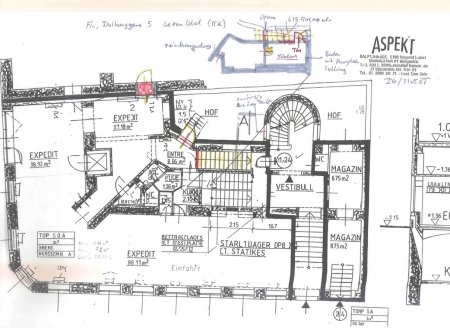 Großzügiges Büro -Schauraum mit 4 Zimmern und 2 WCs und großem Magazin im 1050 Wien – 254 m² Mietfläche!