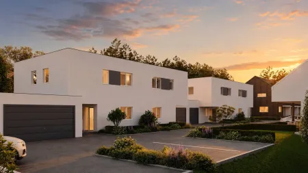 Moderne Doppelhaushälfte mit Garage und sonnigem Garten - Baustart bereits erfolgt!