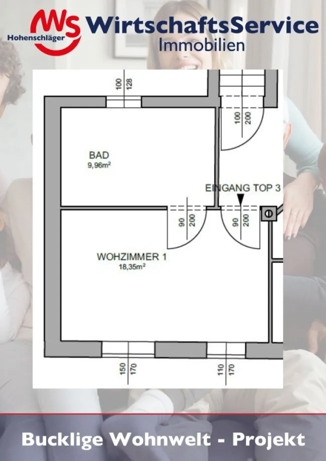 Perfekt für Singles, als Zweitwohnsitz oder als Anlegerwohnung - Wohnung mit 28 m² (Top 3) in Wiesmath - Bild