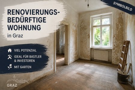 TOP Angebot für Handwerker - 30m2 EG Wohnung mit kleinem Garten - sehr gute Lage - selbst renovieren und Geld sparen!