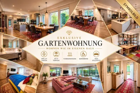 Luxuriöses Wohnen wie im eigenen Haus – Stilvolle Gartenwohnung mit Privatgarten