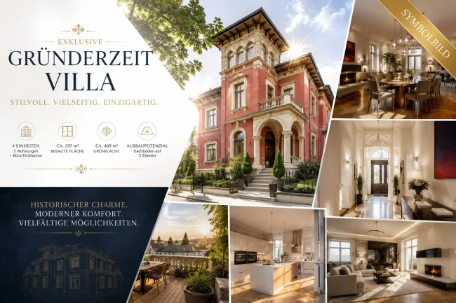 Zeitlose Eleganz – Exklusive Gründerzeitvilla mit historischem Flair - Titelbild