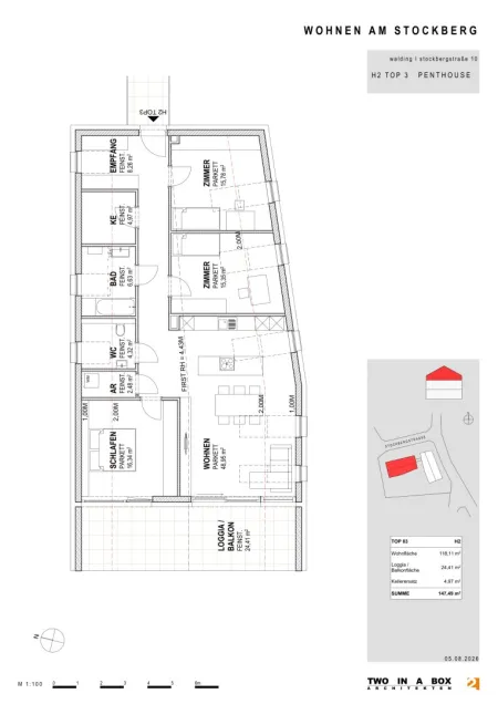 Penthouse Wohnung (Haus 2)