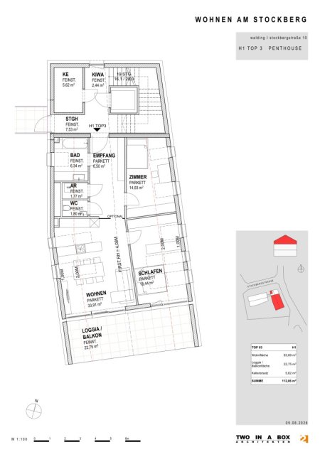 Penthouse Wohnung (Haus 1)