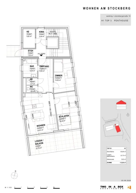 Penthouse Wohnung (Haus 1)
