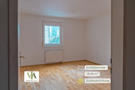 Südseitig gelegene 3-Zimmer-Wohnung mit Balkon 10 m², Kellerabteil und TG-Abstellplatz in Rum / Grenze Innsbruck