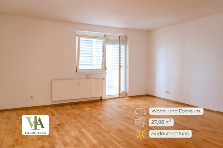 Südseitig gelegene 3-Zimmer-Wohnung mit Balkon 10 m², Kellerabteil und TG-Abstellplatz in Rum / Grenze Innsbruck