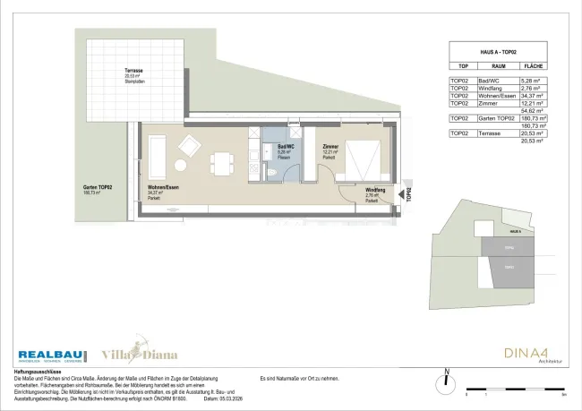 55 m² Gartenwohnung, Mils bei Hall - Bild
