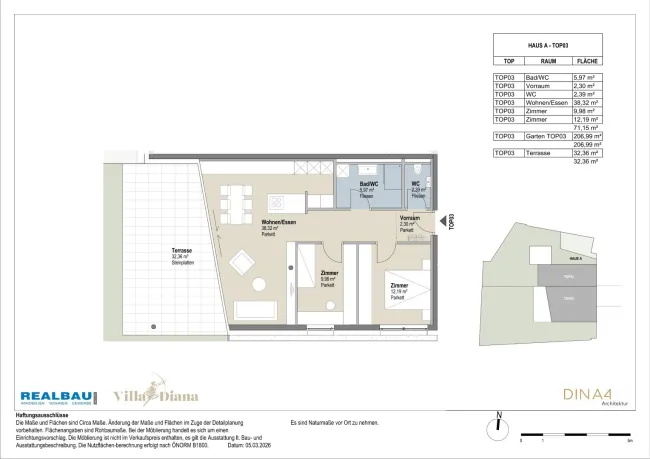 71 m² Gartenwohnung, Mils bei Hall - Bild