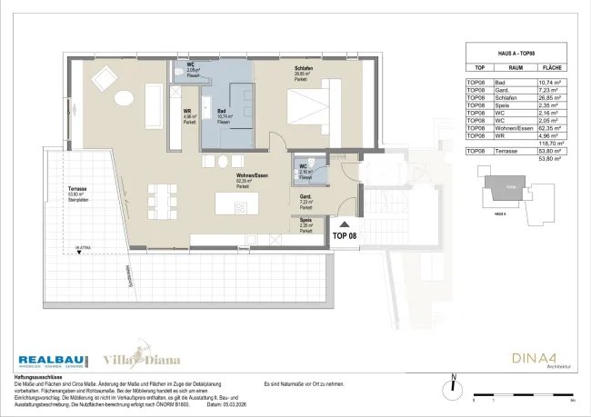118 m² Dachgeschosswohnung, Mils bei Hall - Bild