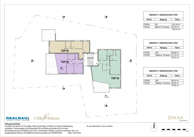68 m² mit Terrasse im 1.OG, Mils bei Hall - Bild