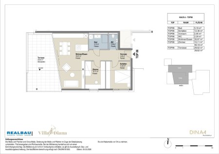 68 m² mit Terrasse im 1.OG, Mils bei Hall