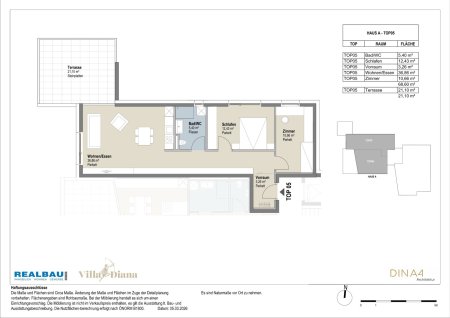 68 m² mit Terrasse im 1.OG, Mils bei Hall