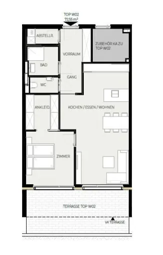 Provisionsfrei: 2-Zimmerwohnung (Top W02) - Jenbach SONNJOCH - Bild