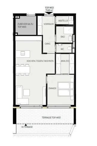 Provisionsfrei: 2-Zimmerwohnung (Top W03) - Jenbach SONNJOCH - Bild