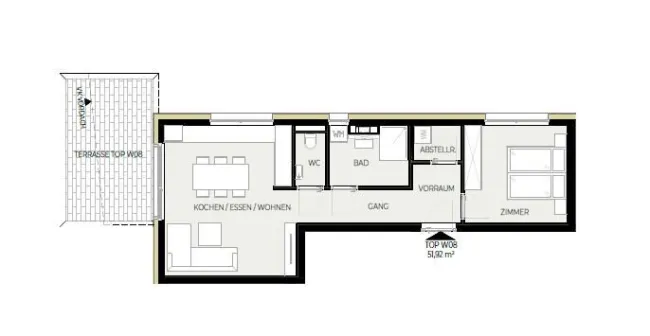 Provisionsfrei: 2-Zimmerwohnung (Top W08) - Jenbach SONNJOCH - Bild