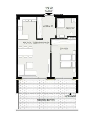 Provisionsfrei: 2-Zimmerwohnung (Top W11) - Jenbach SONNJOCH - Bild