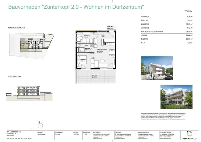 3-Zimmer-Wohnung Top W4, "Zunterkopf 2.0", 6067 Absam - Bild