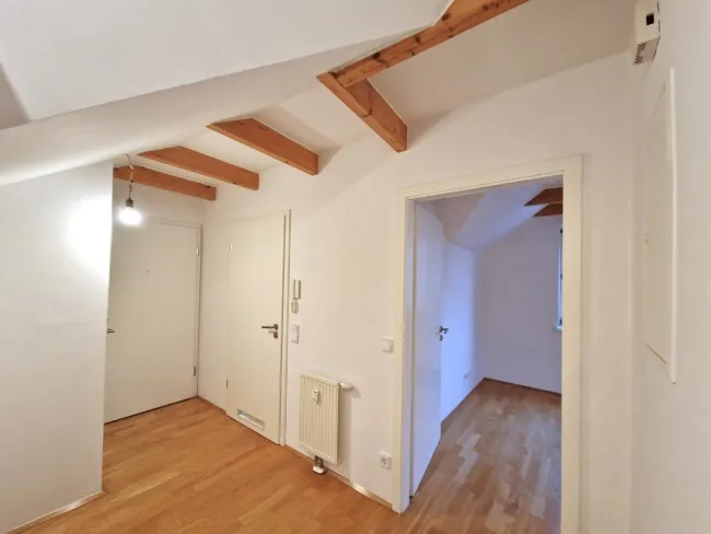 Flur mit Zugang Bad (li.) & Zimmer 1(re.)