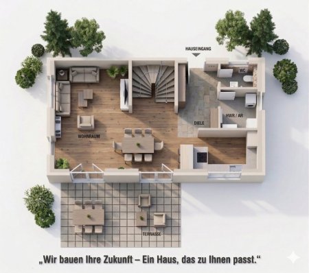 Ihr neues Zuhause im Grünen nahe Wien | Modernes Massivhaus mit Grundstück direkt von Bauträger