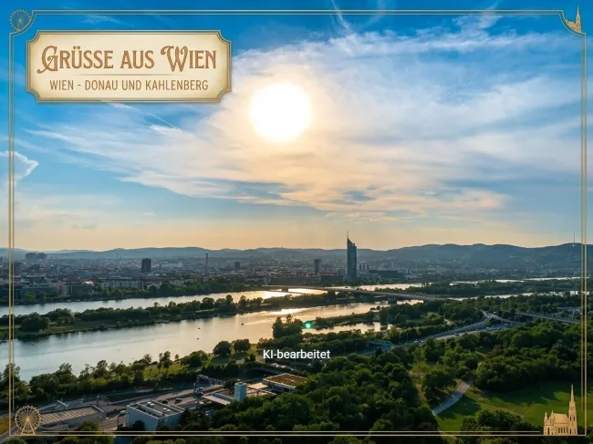 Donauparkblick: Spacious studio apartment on a higher floor for short or long term rent! - Titelbild