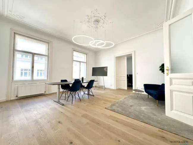 STILVOLLES ALTBAUBÜRO | 3 BÜRORÄUME | TOP-ZUSTAND | PARKETT | BALKON - Bild