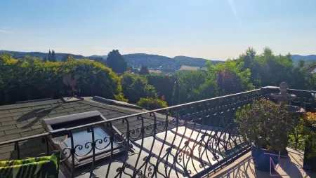 Kilometerweiter Fernblick von der Terrasse