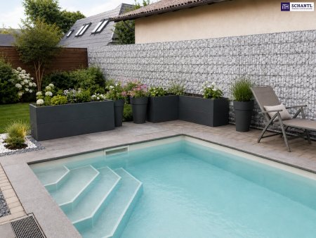 Sommer zuhause genießen! Familienhaus mit eigenem Pool & großer Terrasse