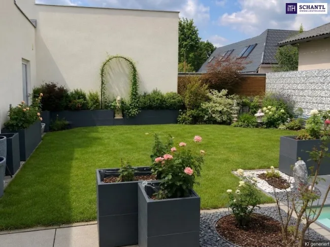 Sommer zuhause genießen! Familienhaus mit eigenem Pool & großer Terrasse - Bild