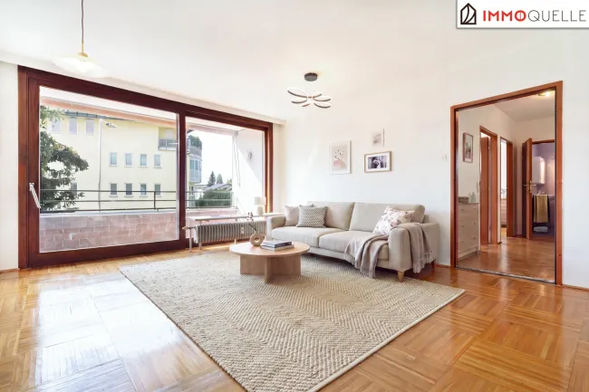 Ruhiges Wohnen nahe der Traun - Sonnige 3-Zimmer-Wohnung mit durchdachter Raumaufteilung, westlich ausgerichteter Loggia 4,27m² und kurzen Wegen zur Traun - Titelbild