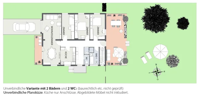 Grundriss 2D - Variante