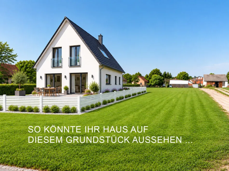 Blick zum Grundstück