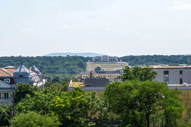 Luxusapartment mit Blick auf die Gloriette – 252 m² Dachgeschoß mit Balkon und Terrasse - Titelbild
