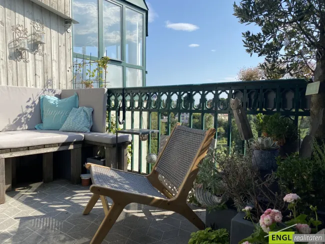 Blick vom Balkon