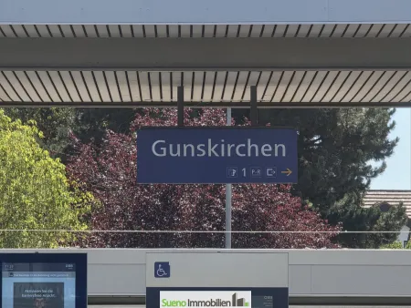Bahnhof Gunskirchen in unmittelbarer Nähe