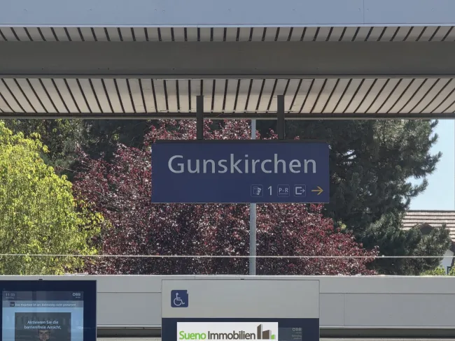 Bahnhof Gunskirchen in unmittelbarer Nähe