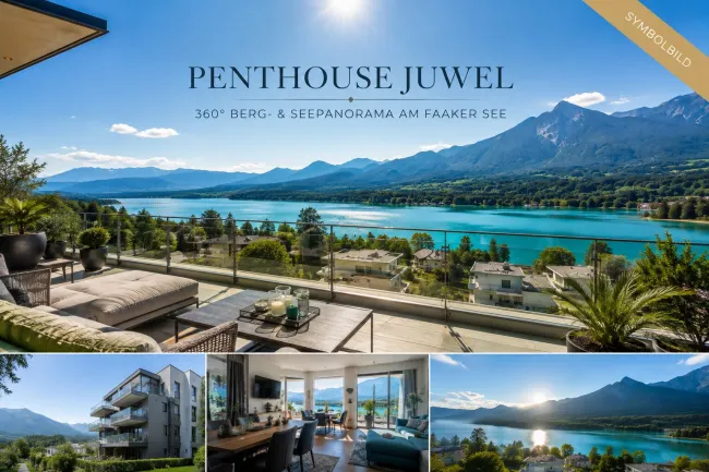 Penthouse am Faaker See – Exklusives Wohnen mit spektakulärem See- und Bergpanorama - Titelbild