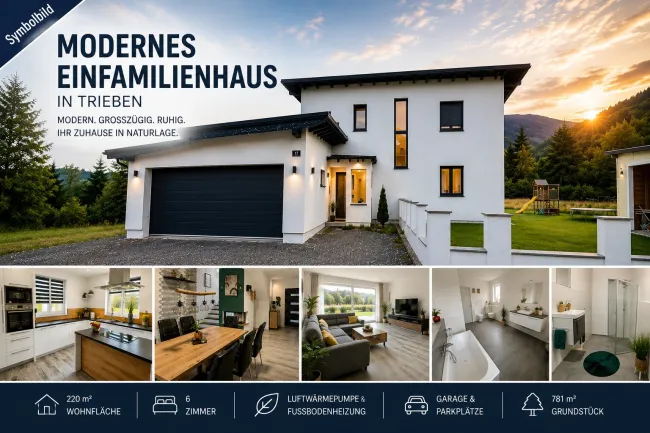 Modernes Einfamilienhaus– 220 m² Wohn- & Lebensraum mit großem Garten in traumhafter Naturlage - Titelbild