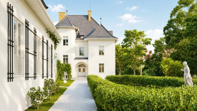 Schlossartiges Anwesen mit Baugenehmigung & atemberaubendem Wienblick - Bild