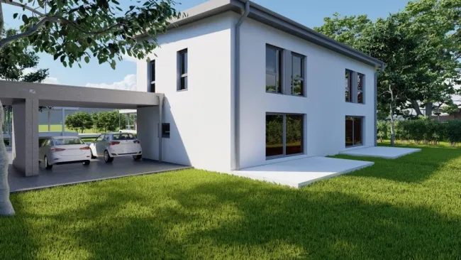 Hochwertige Doppelhaushälfte mit Photovoltaik und Doppelcarport !!! - Bild