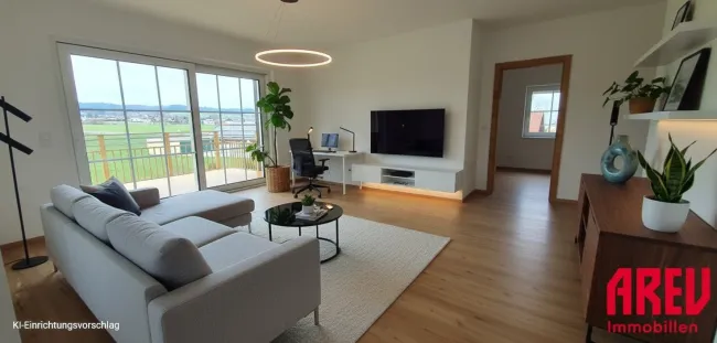 Charmante 2-Zimmer-Wohnung mit Balkon in Höhnhart - Titelbild