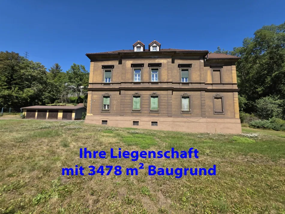 Großzügiges Mehrfamilienhaus in Donawitz – ca. 400m² Wohnfläche, ruhige rückseitige Terrasse, 4 Garagen, weitläufiges 3478 m² großes Grundstück. - Bild
