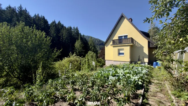 Hausansicht und Garten