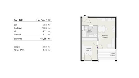 2-Zimmer-Wohnung Top A5 "Die Neue Ladenstraße"