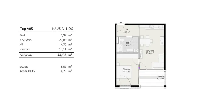 2-Zimmer-Wohnung Top A5 "Die Neue Ladenstraße" - Bild